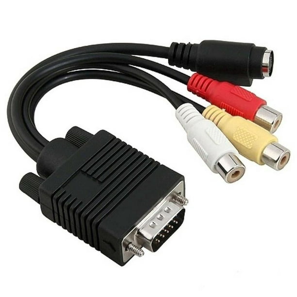 Cable Length: Other Computer Cables Yoton New VGA SVGA to S-Video 3 RCA AV TV Out Cable Adapter Converter PC Computer Laptop 17Aug18 